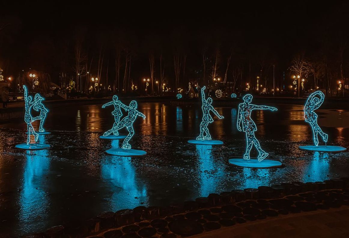 на льду
